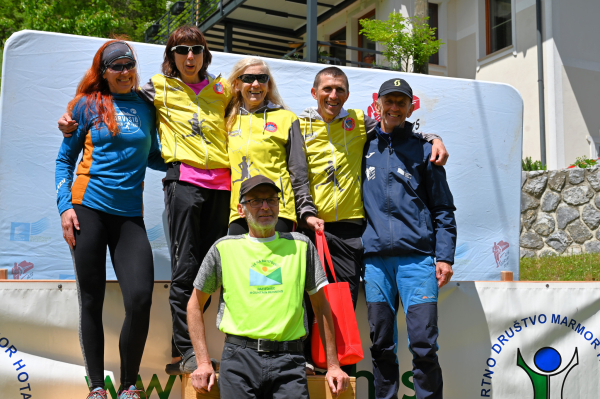 Najštevilnejša ekipa veteranov KGT Papež na KBK trailu